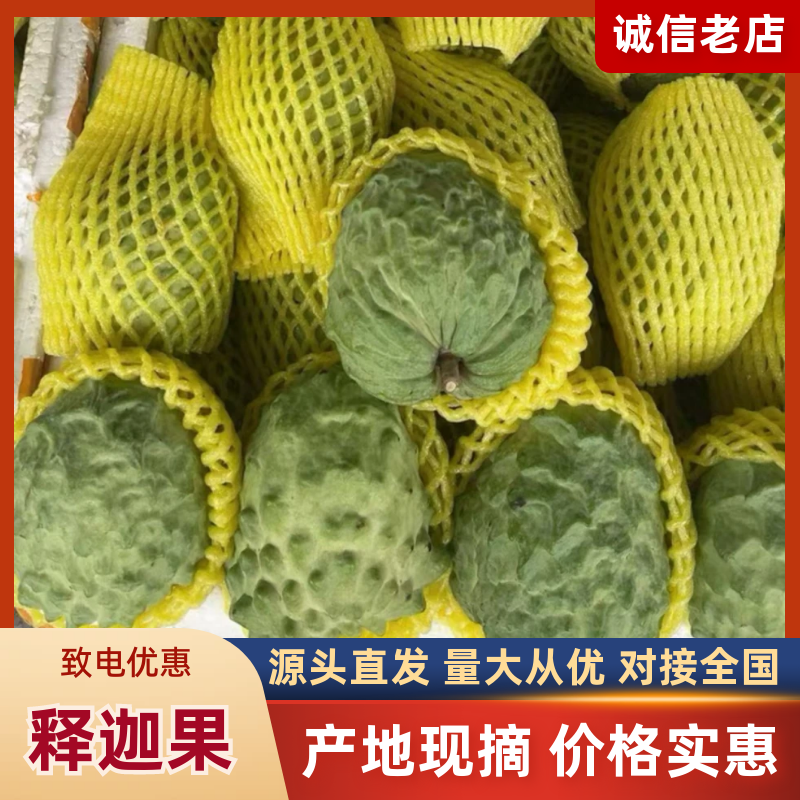 【热销】牛奶释迦果广西精品释迦果支持一件代发