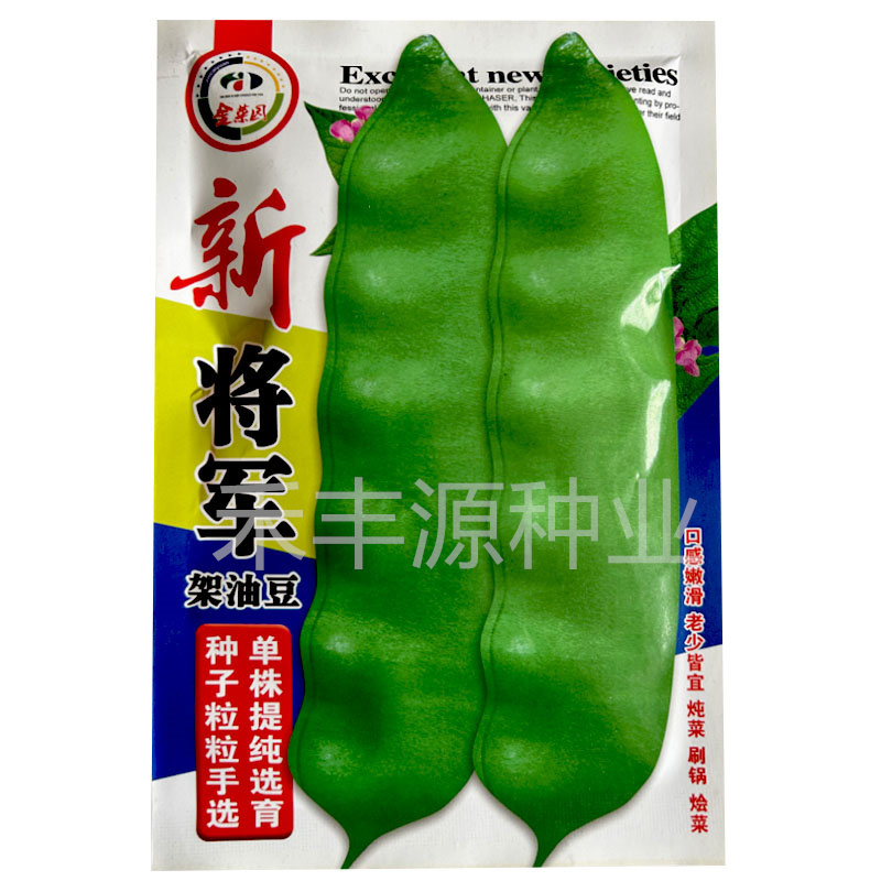 将军架豆油豆种子100g绿荚厚肉无筋炖菜东北宽油豆籽