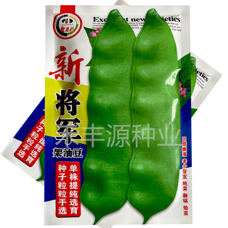 将军架豆油豆种子100g绿荚厚肉无筋炖菜东北宽油豆籽