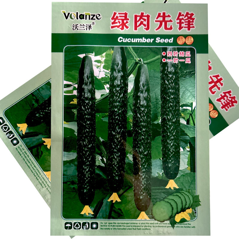 绿肉先锋四季节瓜一叶一瓜绿皮绿肉口感甜脆瓜条顺直