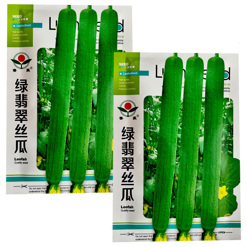 绿翡翠丝瓜种子早熟生长迅速拔节短10g叶片小肉厚心腔小采
