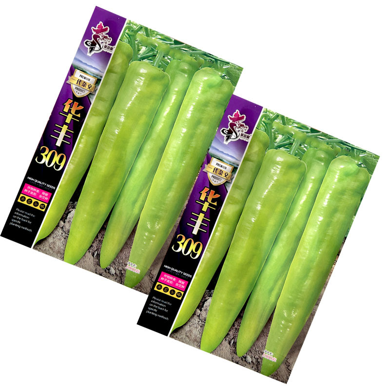 华丰309辣椒种子早熟羊角型黄绿色辣味香浓座果能力强