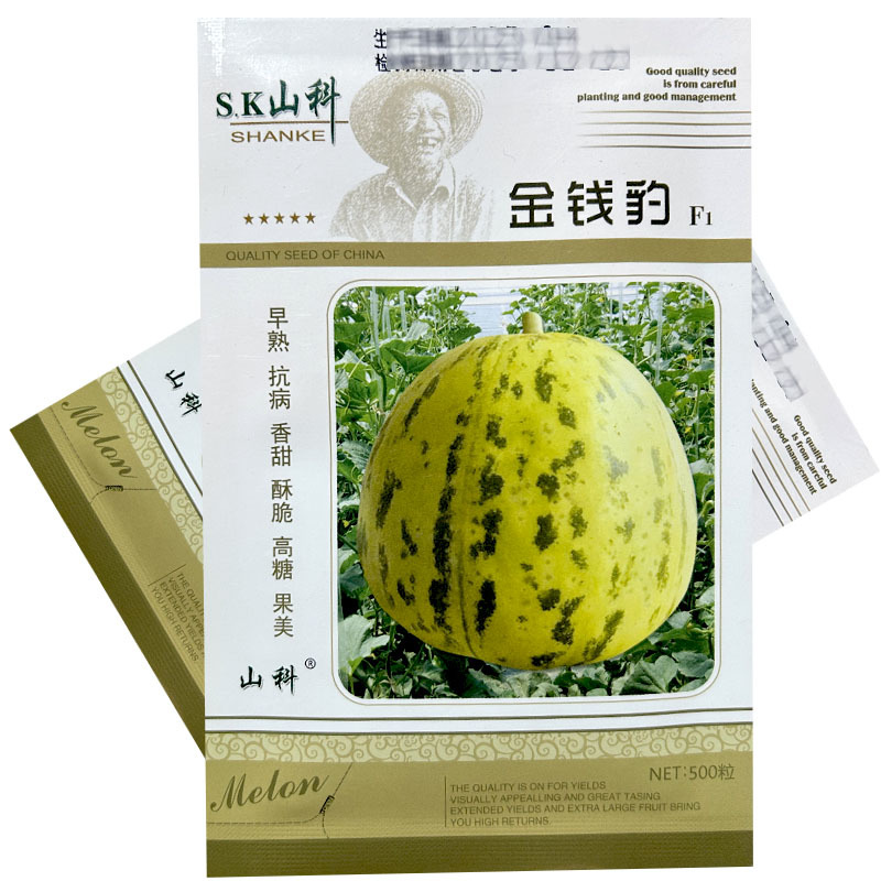 金钱豹甜瓜种子早熟抗病高糖花皮甜瓜500粒香瓜