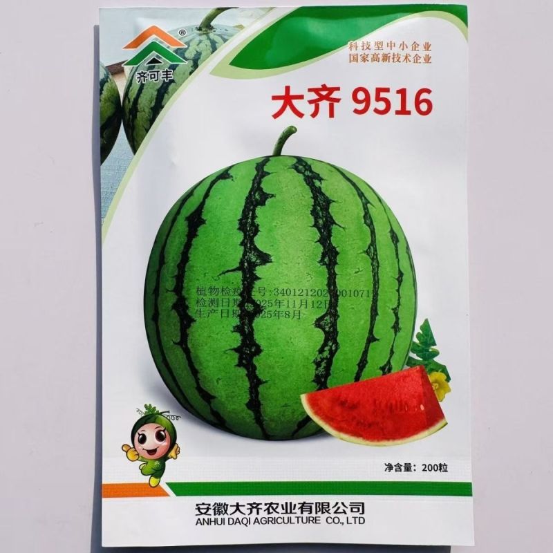 大齐9516麒麟西瓜种子早熟礼品瓜薄皮杂交抗病西瓜种子