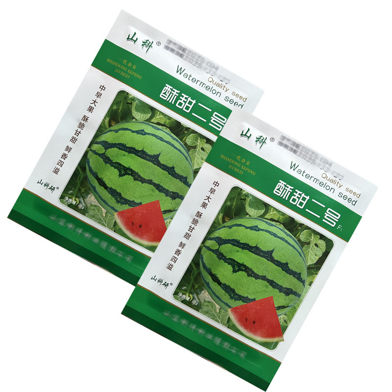 酥甜二号中熟大果耐裂麒麟西瓜种子25g花皮红肉西瓜籽