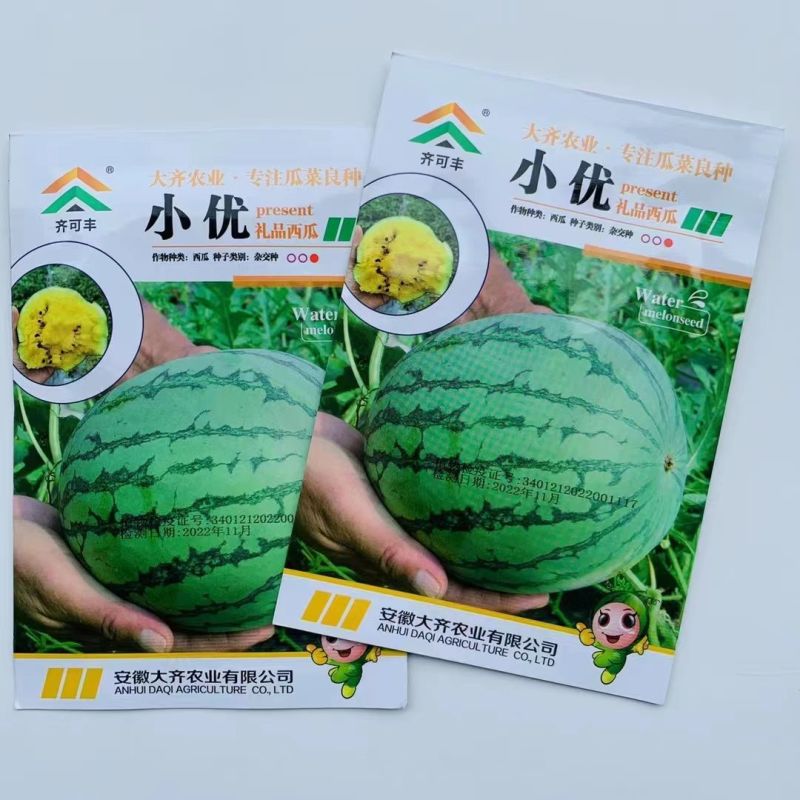 小优礼品小西瓜种子花皮黄瓤西瓜早熟薄皮香甜质脆爽口耐储运