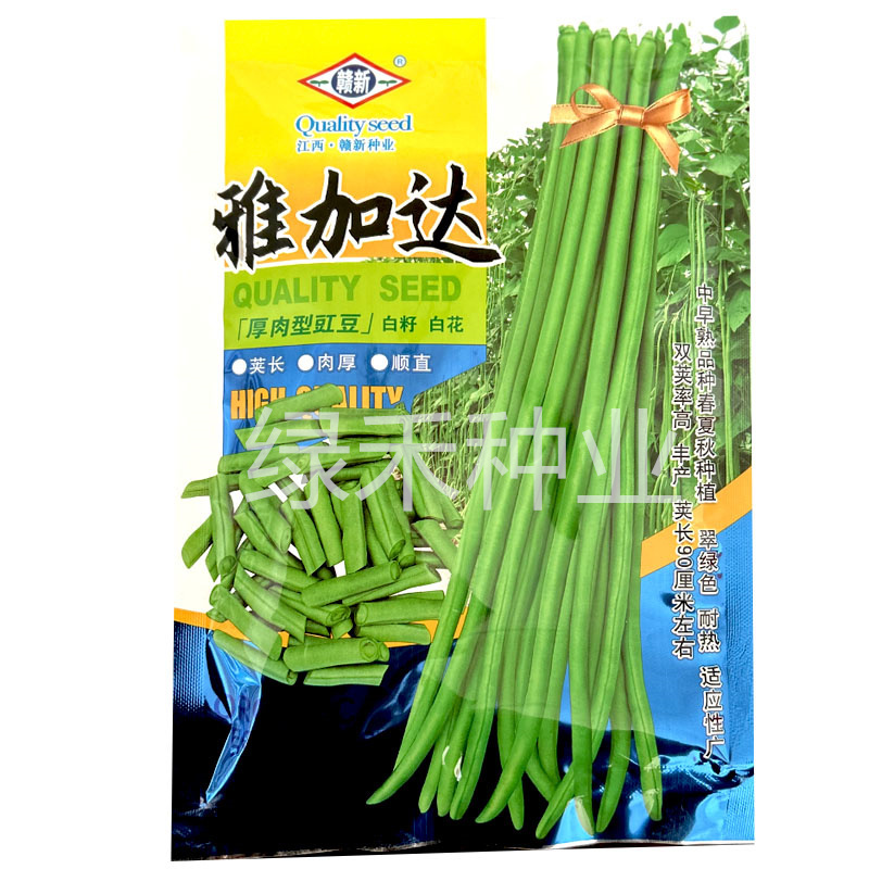 赣新雅加达白籽白花翠绿厚肉长豇豆种子200g耐热长豆角种