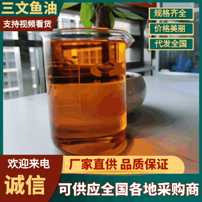 智利精练三文鱼油:适用禽畜水产饲料增腥诱食性强与工业用油