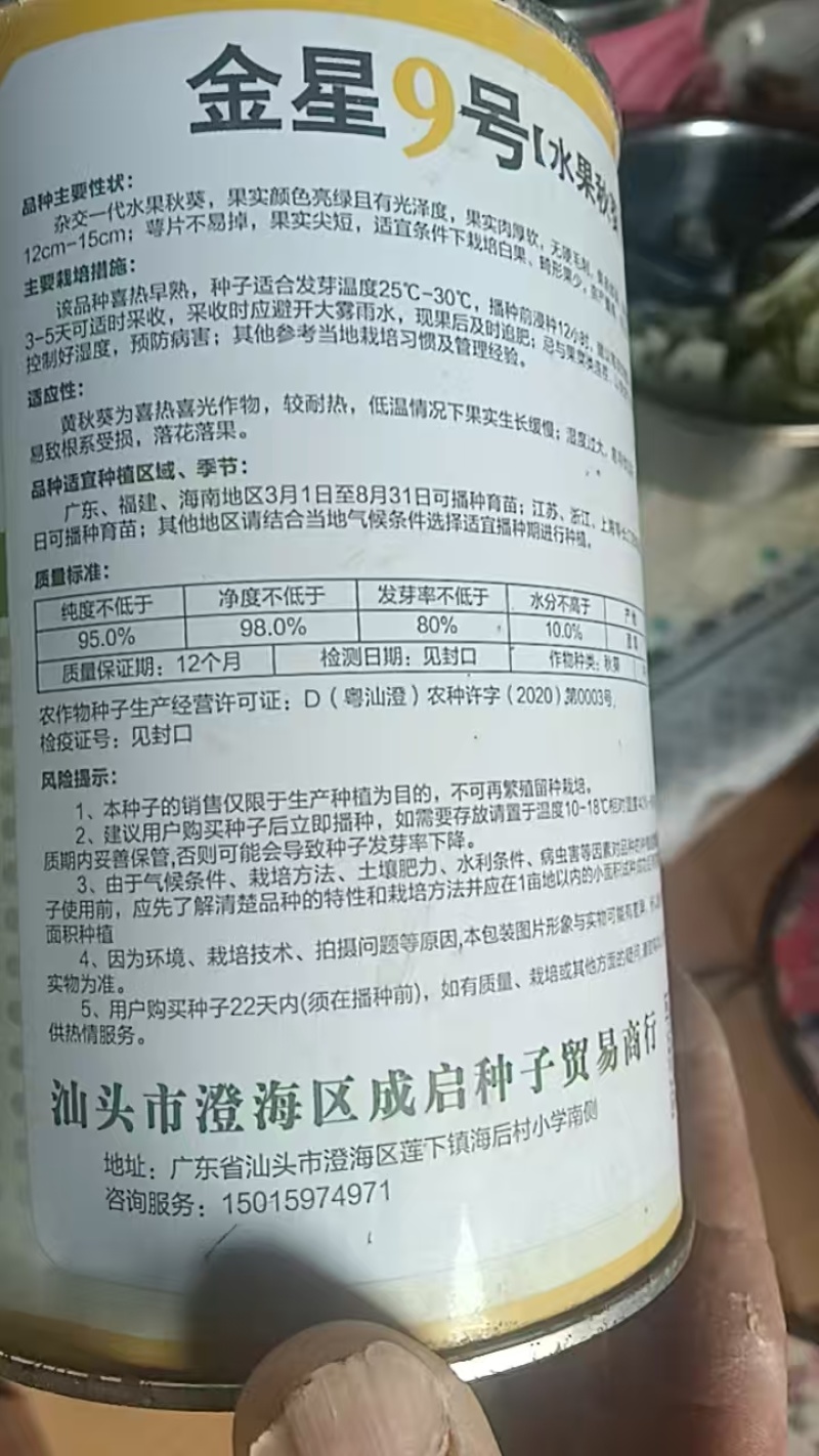 金星9号水果秋葵种子翠绿高产进口黄秋葵种子杂交一代