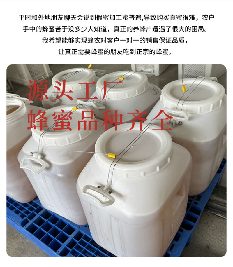 蜂蜜纯正天土蜂蜜批发百花蜂蜜桶装原料1kg-75kg批发
