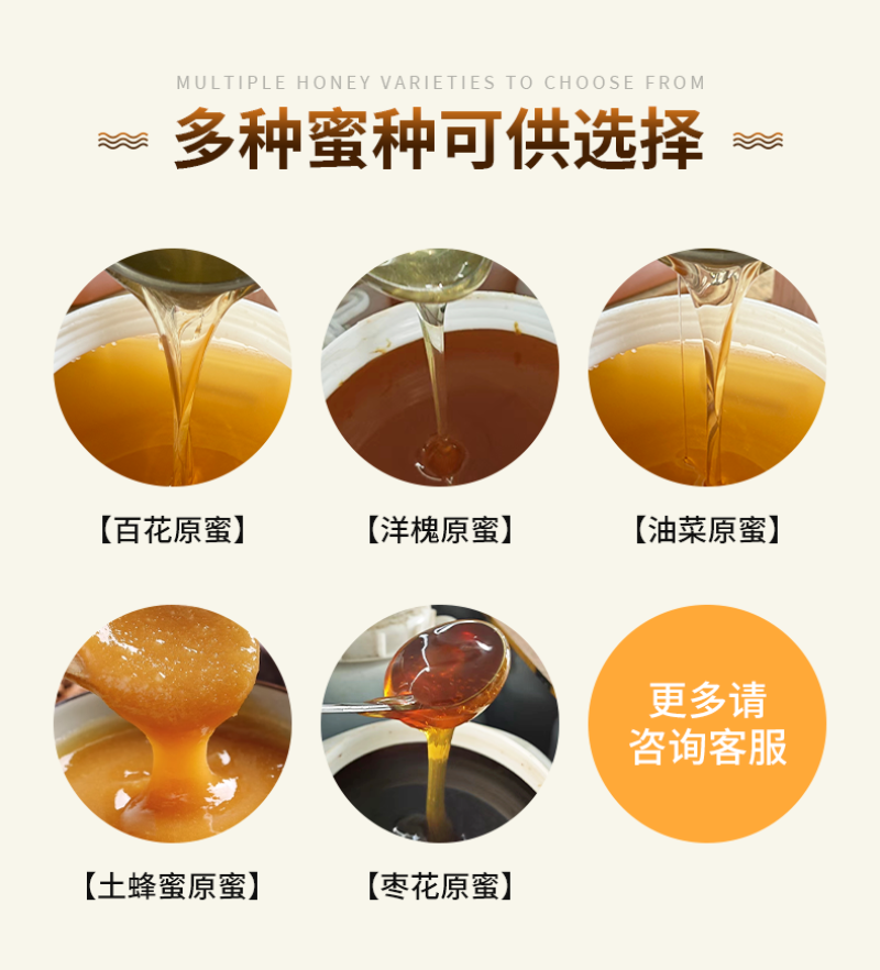 蜂蜜农家自产百花蜂蜜桶装成熟百花蜜食品药品厂用