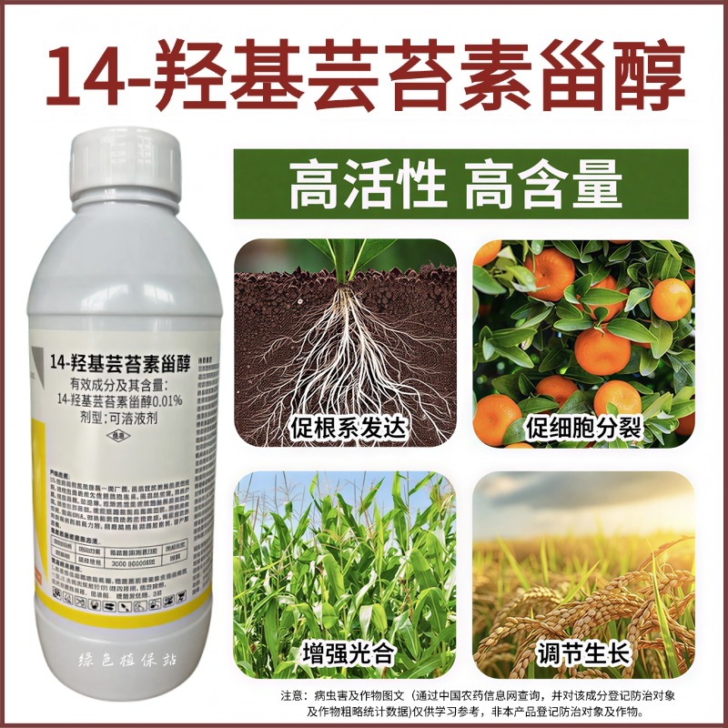 芸苔素14羟基芸苔素甾醇促进根系发达促吸收植物生长调节剂