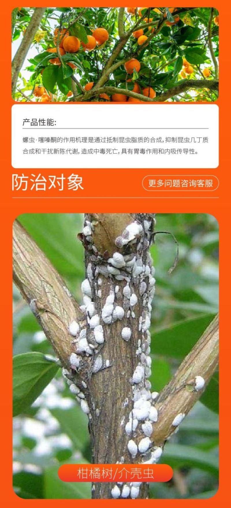 斩腊介33%螺虫噻嗪酮杀虫剂柑橘蚧壳虫专用药螺虫乙酯噻嗪