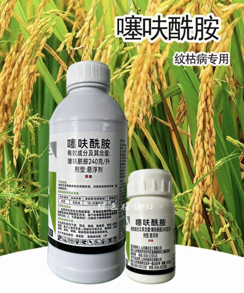 噻呋酰胺杀菌剂水稻纹枯病稻曲病白绢病叶斑病农用农药
