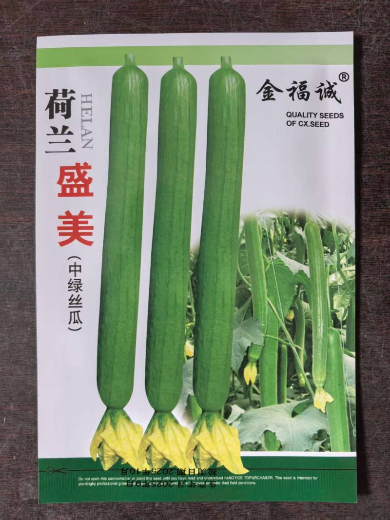 荷兰盛美丝瓜种子早熟特长中绿丝瓜种子高产采收期长10克