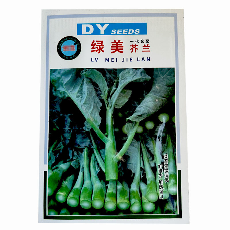 美国甜脆白花鸡腿芥蓝种子500g早熟耐寒耐热基地型