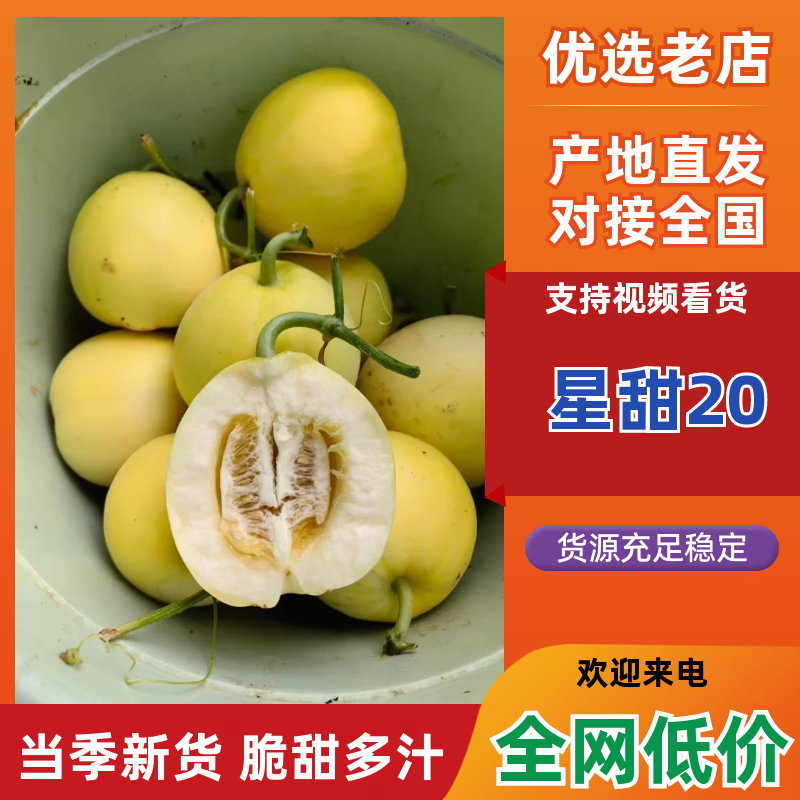 山东临沂【原产地星甜20】网红小蜜罐甜瓜全国一件代发