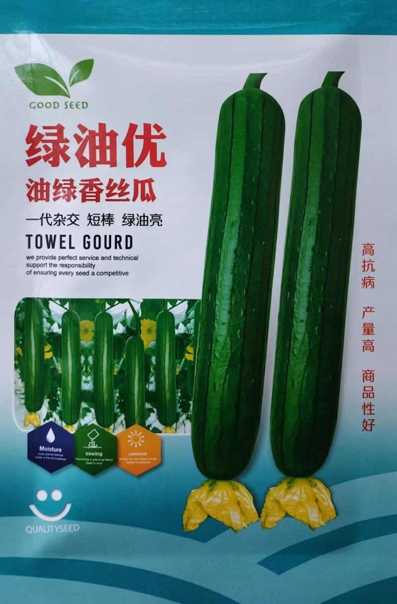 绿油优油绿香丝瓜种子杂交节节瓜短棒绿油亮丝瓜种籽清香味浓