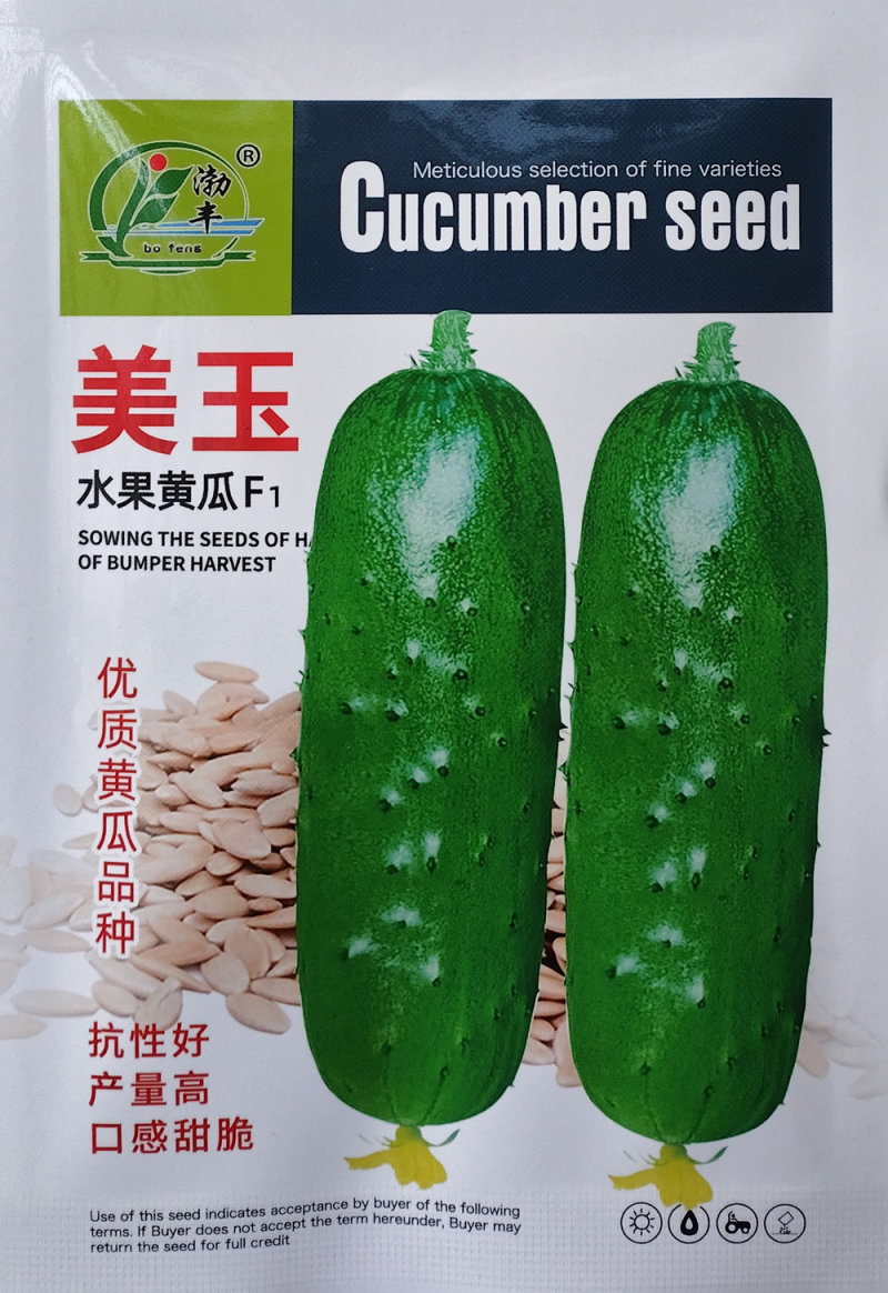 美玉水果黄瓜种子口感甜脆高产早熟果肉脆嫩翠绿短棒黄瓜种籽