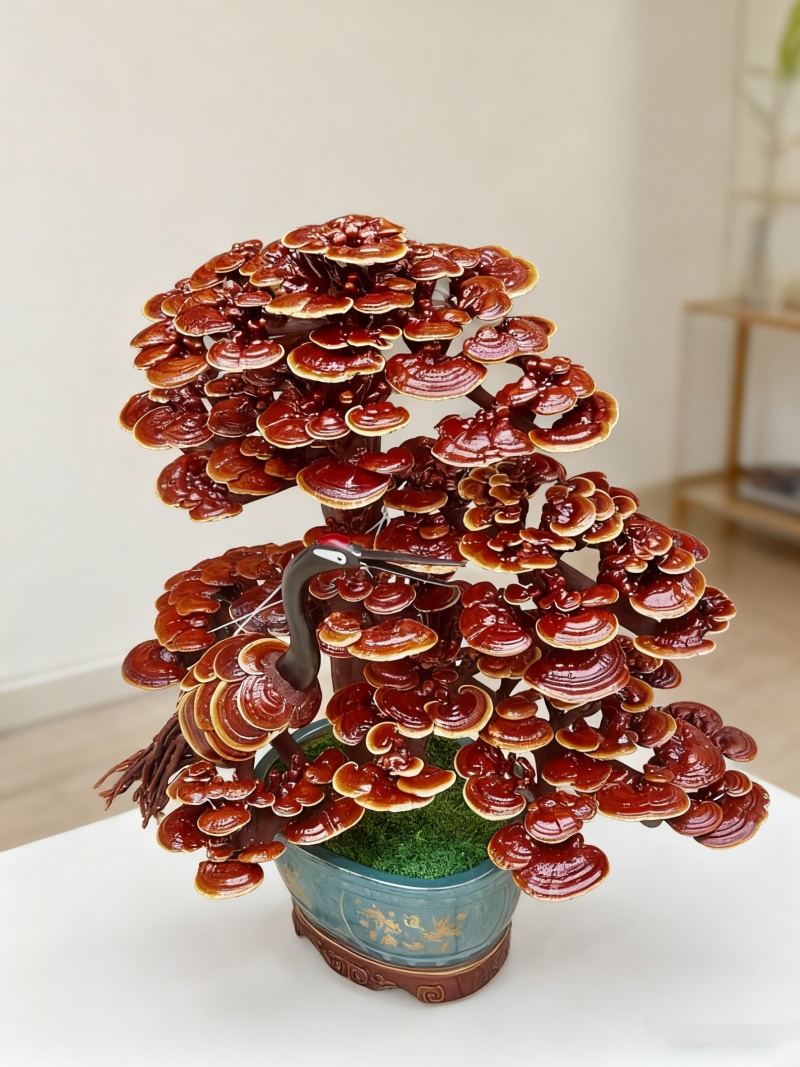 【牛商优选】灵芝盆景厂家批发灵芝盆景灵芝盆栽菌种苗