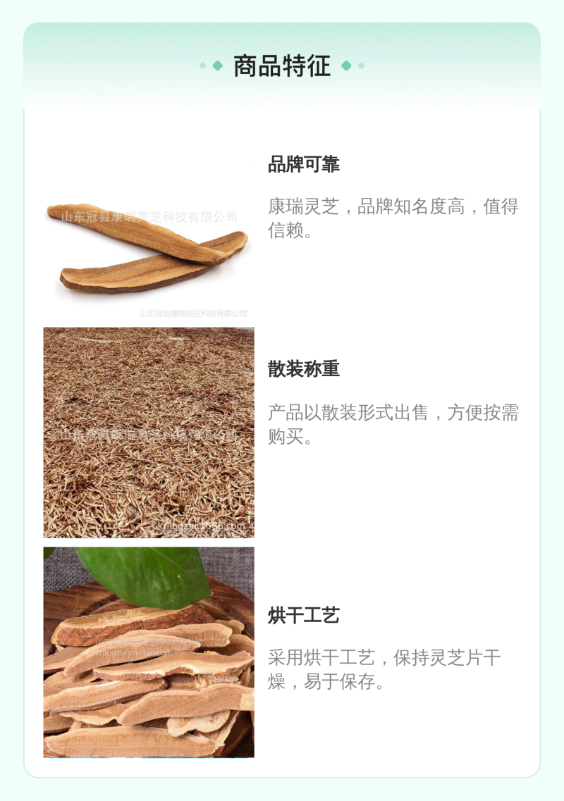 【牛商优选】山东灵芝产地批发切片灵芝赤芝源头厂家
