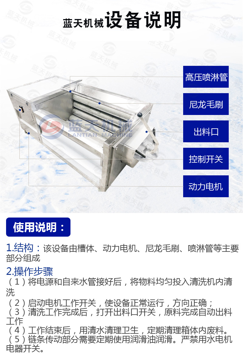 山药去皮清洗机不锈钢山药毛辊清洗机淮山药山药豆清洗设