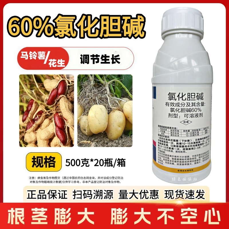 60%氯化胆碱植物生长调节剂花生马铃薯根茎膨大地下块茎膨