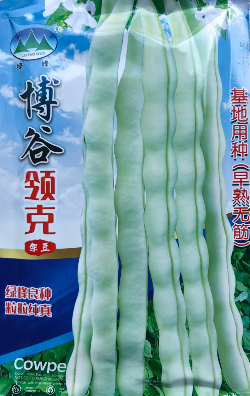博谷领克芸豆种子白绿荚四季豆架豆种子荚长顺直春秋长豆角种
