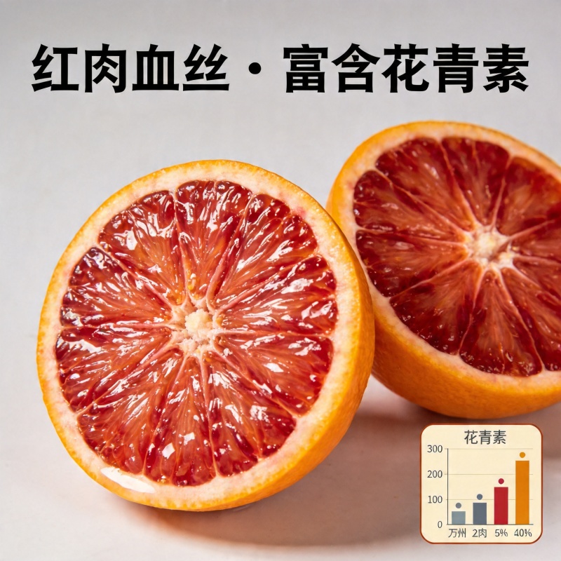 万州玫瑰香橙正宗塔罗科血橙晚熟血橙地标产品