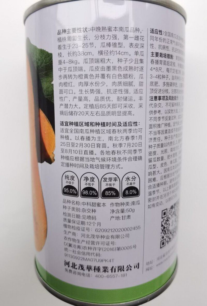大果甜蜜本南瓜种子中科茂华早中熟高产面甜蜜本南瓜倭瓜种子