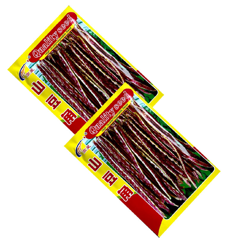 山豆角种子8g山东地方品种无支架花红色地豆角豇豆基地