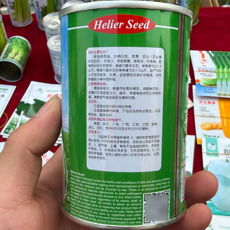 白帝实心白芹种子白杆实心芹菜种籽耐热耐寒耐抽高产芹菜种子