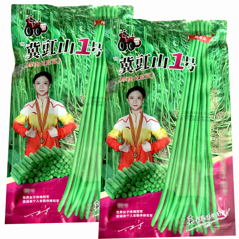 翼豇豆1号翠绿长豆角种子200克高产抗病大田基地
