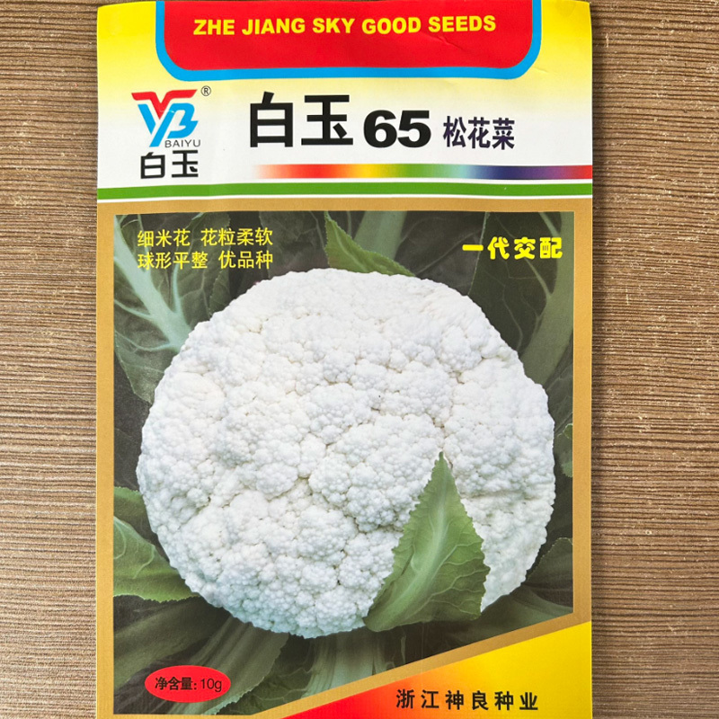 白玉65天70天78天青梗松花菜种子秋季耐热花椰菜种籽