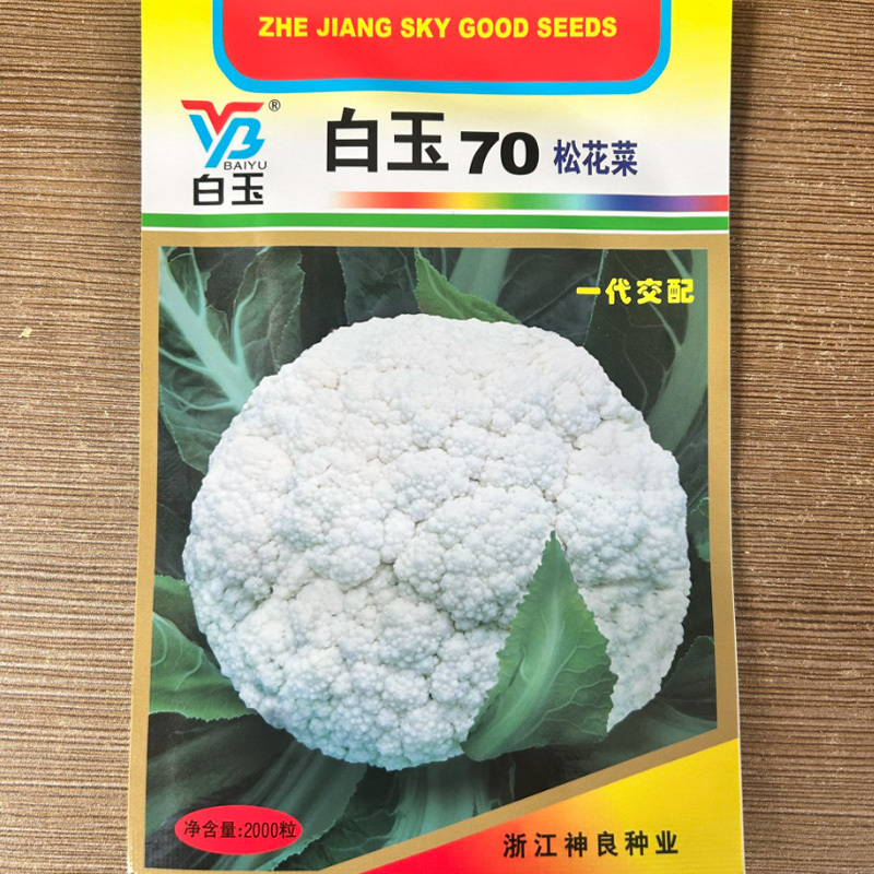 白玉65天70天78天青梗松花菜种子秋季耐热花椰菜种籽