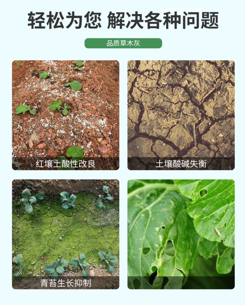 复配草木灰农家有机肥料养花种菜用的草木灰天然钾肥土壤改良