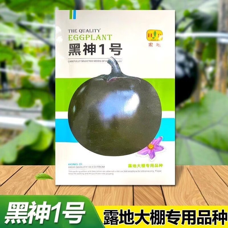 黑神1号圆茄种子紫黑大圆茄种籽春秋抗病高产紫光圆茄种子
