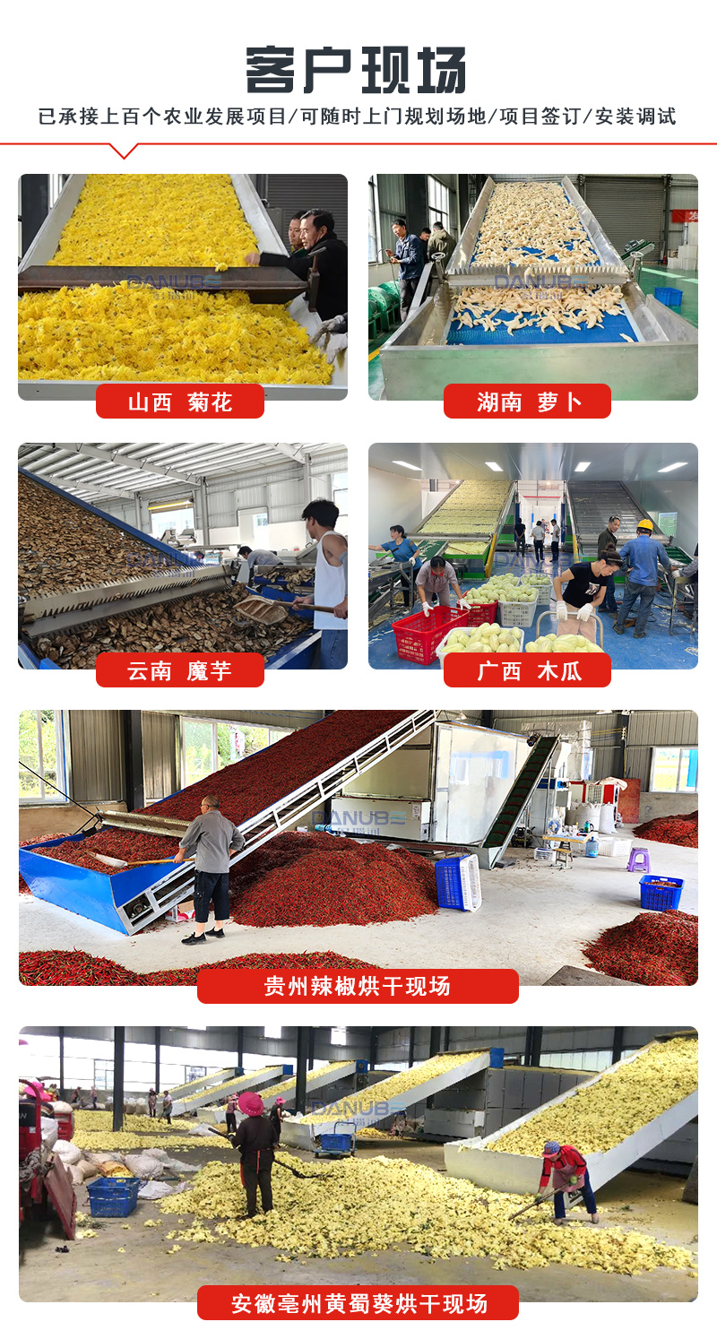 红薯烘干机连续式紫薯番薯干燥机地瓜清洗去皮切条切片烘干线
