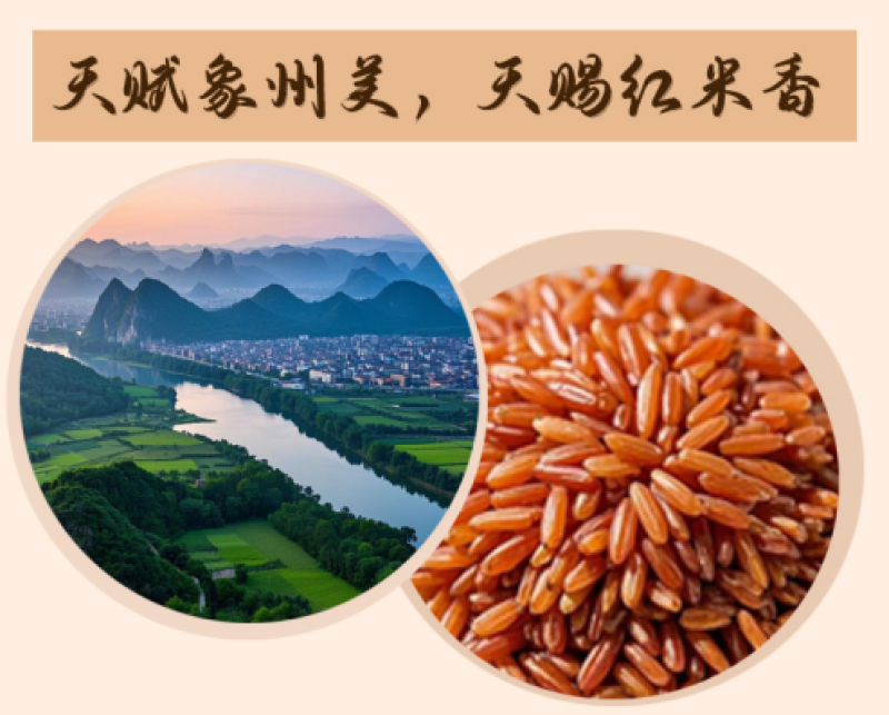 象州红米1kg/袋，真空包装