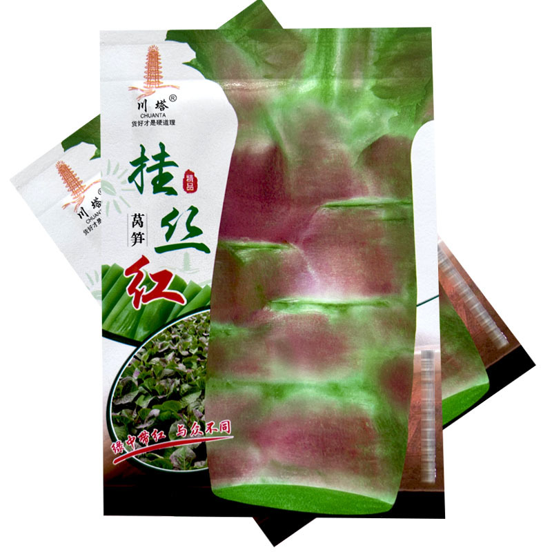 圆叶挂红丝莴笋种子莴苣耐热红皮5g四季种植大田基地
