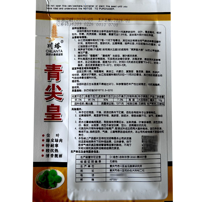 川塔青尖皇绿皮绿肉尖叶莴笋种子耐热耐寒莴苣肉质脆嫩
