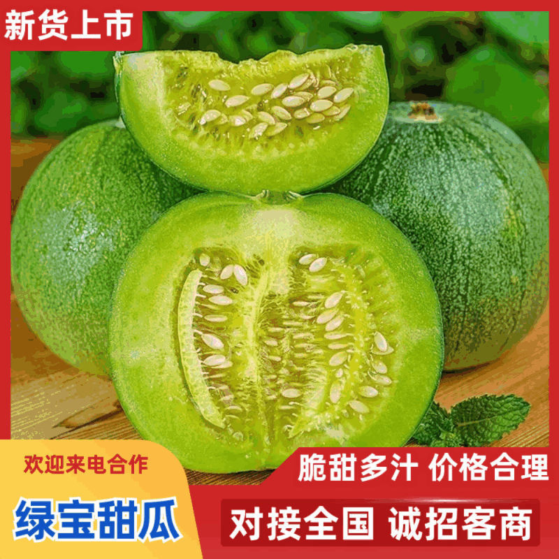 内黄精品绿宝甜瓜新鲜多汁产地直采客商优选货源