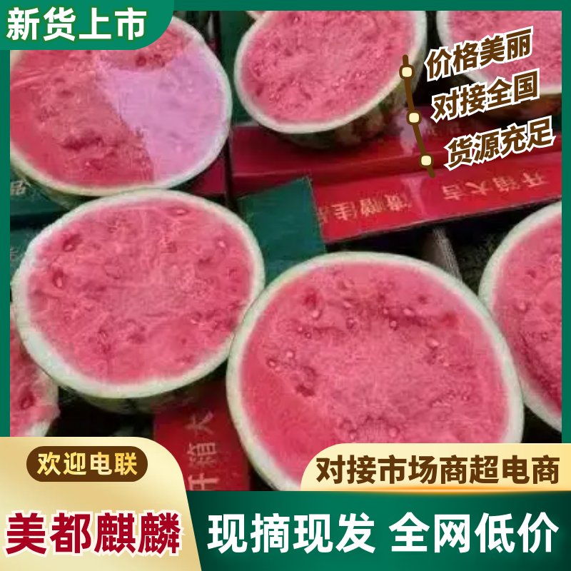 无籽美都麒麟西瓜小薄皮，双红壤，支持视频看货，全国代发价