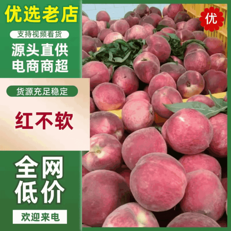 毛桃红不软春雪突围/油桃：可果园实地看货也视频看货