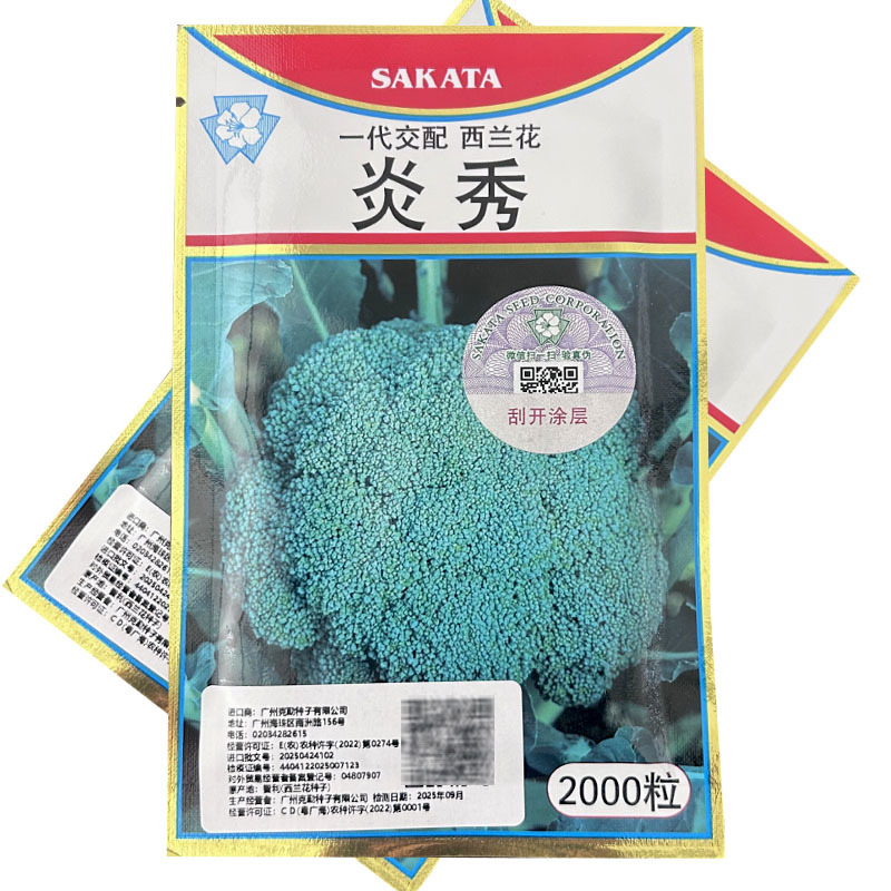 炎秀西兰花种子2000粒中熟耐热青花菜蔬菜种籽春秋季