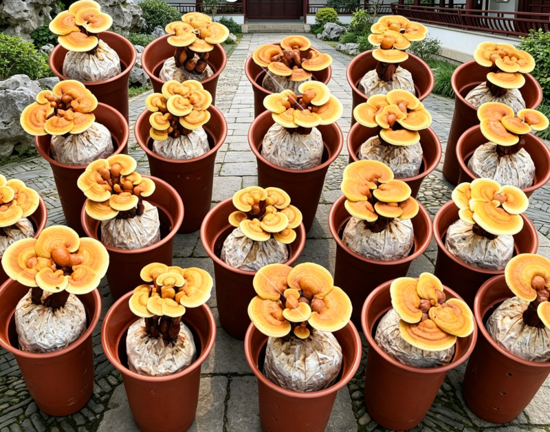 正宗活体灵芝种植包无菌培育出菇饱满长势好