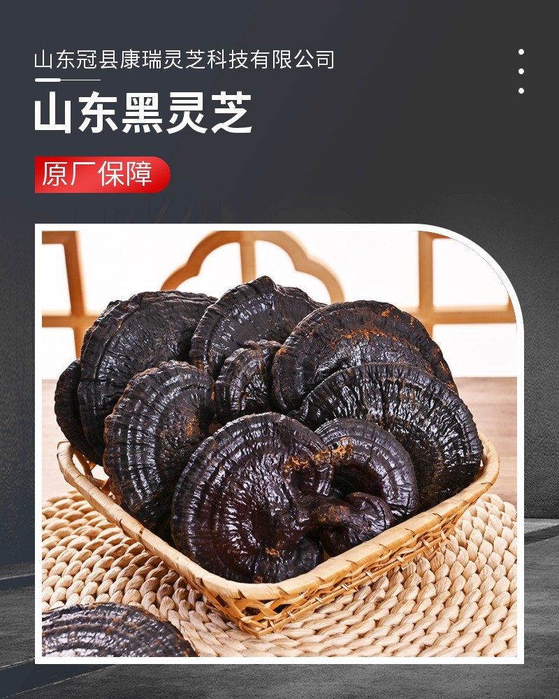 山东产地黑灵芝干货整朵家用煲汤泡水原料散装批发