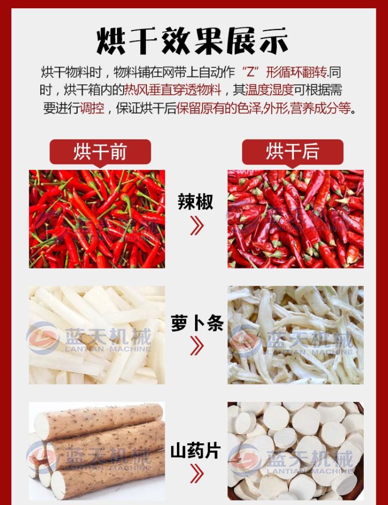 网带山药烘干机大型山药片麻山药淮山药烘干设备