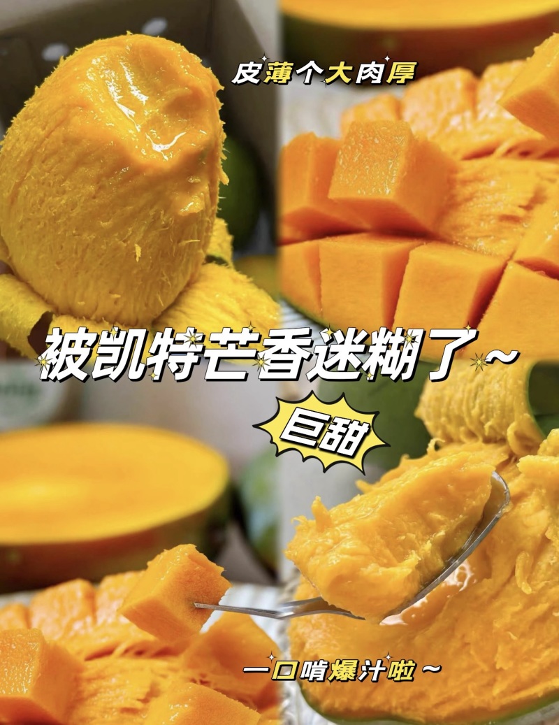 凯特芒精品芒果一件代发可对接全国电商市场商超摊贩等