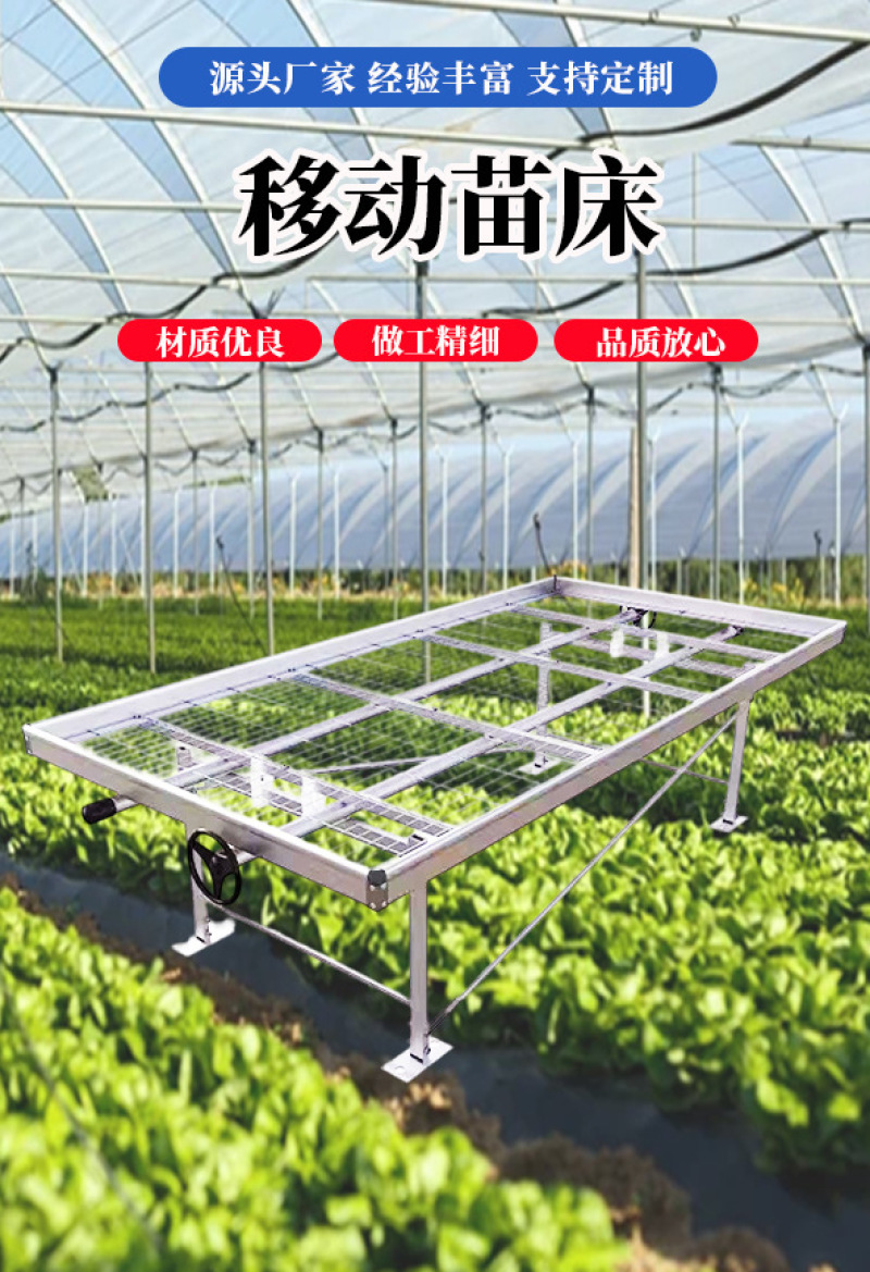 河北移动苗床热镀锌材质温室大棚育苗用